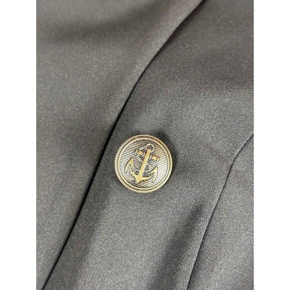 Boston Proper Double Breasted Blazer Black 6 Shaped Waisted Lined - Picture 6 of 13